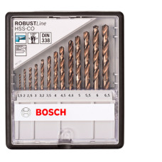 Набір 13 свердел Bosch HSS-Co 1,5-6,5 мм Robust Line (2607019926)