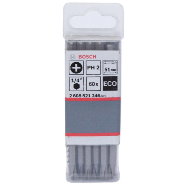 Біта Bosch ECO PH2, 51 мм, 60 шт (2608521246)