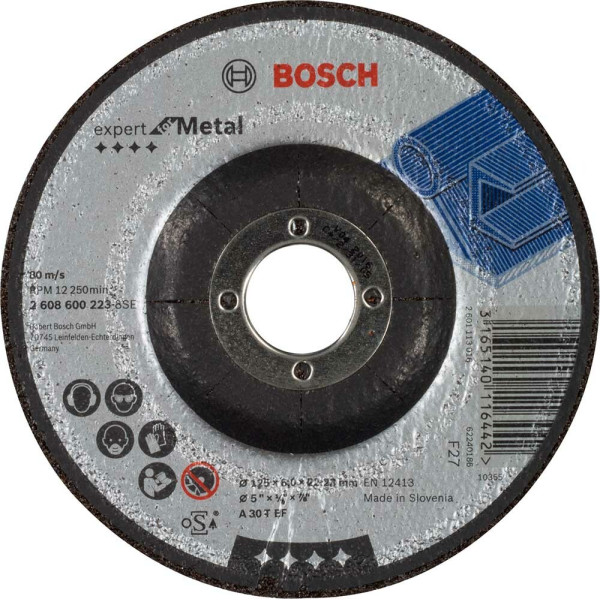 Круг зачисний Bosch Expert for Metal 125×6 мм (2608600223)