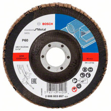 Пелюстковий шліфкруг Bosch Standard for Metal, 125 мм, 60 (2608603657)