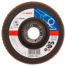 Складчастий шліфкруг Bosch Expert for Metal, 125×22,23 мм, К40 (2608607353)