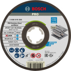 Круг відрізний Bosch X-Lock Expert for Inox, 115х1,6х22,23 мм, прямий (2608619260)