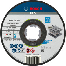 Круг відрізний Bosch X-Lock Standard for Inox, 125х1,6х22,23 мм, прямий, 10 шт (2608619364)