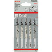 Пилка для лобзика Bosch по дереву T 101 BR, 2,5×100 мм, 5 шт (2608630014)