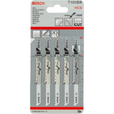 Пилка для лобзика Bosch по дереву T 101 BR, 2,5×100 мм, 5 шт (2608630014)