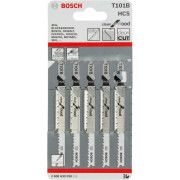 Пилка для лобзика Bosch по дереву T 101 B, 2,7×100 мм, 5 шт (2608630030)
