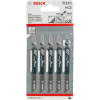 Пилка для лобзика Bosch по дереву T 111 C, 3×100 мм, 5 шт (2608630033)