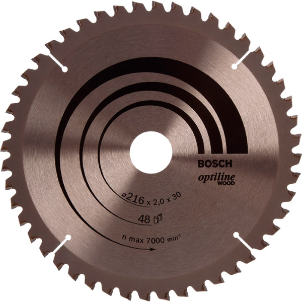 Пиляльний диск Bosch Optiline Wood 216×2×30 мм 48 ATB/N (2608640432)