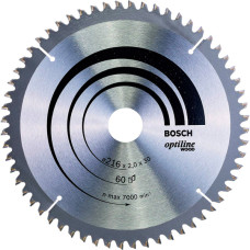 Пиляльний диск Bosch Optiline Wood 216×2×30 мм, 60 ATB/N (2608640433)