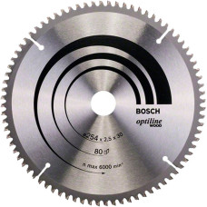 Пиляльний диск по деревині Bosch Optiline Wood 254 мм 80 зубів (2608640437)