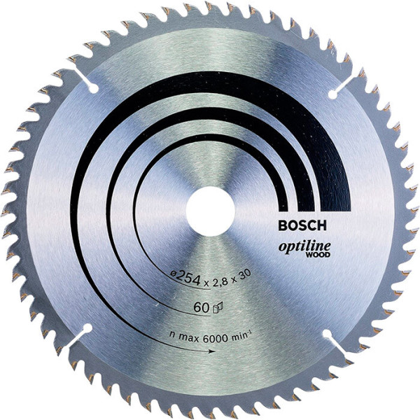 Пиляльний диск по деревині Bosch Optiline Wood 254 мм 60 зубів (2608640444)