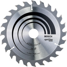 Пиляльний диск Bosch Optiline Wood 210×2,8×30 мм, 24 ATB (2608640621)