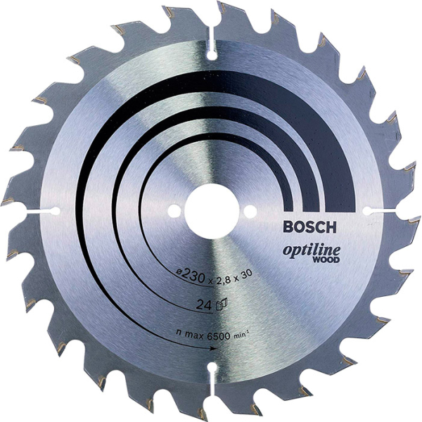 Пиляльний диск Bosch Optiline Wood 230×2,8×30 мм, 24 ATB (2608640627)