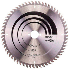 Пиляльний диск Bosch Optiline Wood 250×3,2×30 мм, 60 KW (2608640665)