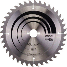 Пиляльний диск Bosch Optiline Wood 250×3,2×30 мм, 40 UW (2608640670)