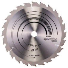 Пиляльний диск Bosch Speedline Wood 184×2,2/1,6×16 мм, 24 ATB/FT (2608640795)