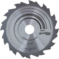 Пиляльний диск Bosch Speedline Wood 190×2,4×30 мм, 12 ATB/FT (2608640800)