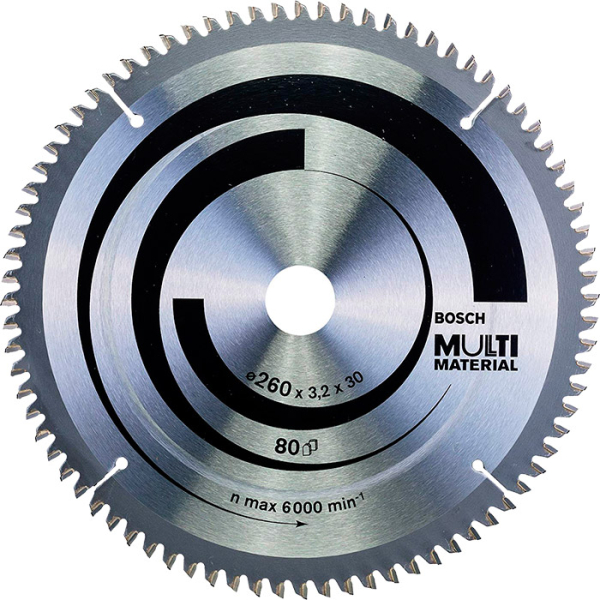 Пиляльний диск Bosch Multi Material 260×3,2×30 мм, 80 HTLCG (2608641204)