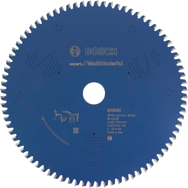 Пиляльний диск Bosch Expert for Multi Material 254х2,4/1,8х30 мм 80 TCG (2608642528)