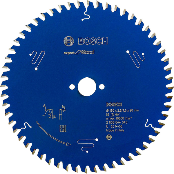 Пиляльний диск Bosch Expert for Wood 190×2,6×20, 56 ATB (2608644046)