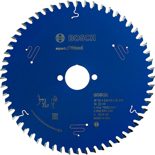 Пиляльний диск Bosch Expert for Wood 190×2,6×30, 56 ATB (2608644050)