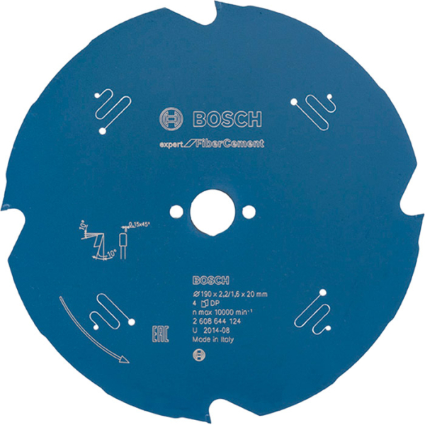 Пиляльний диск Bosch Expert for Fiber Cement 190×2,2×20, 4 TCG (2608644124)