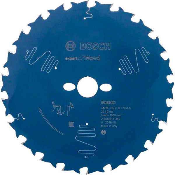 Пиляльний диск Bosch Expert for Wood 254x30x2,6/1,8x22 T (2608644340)