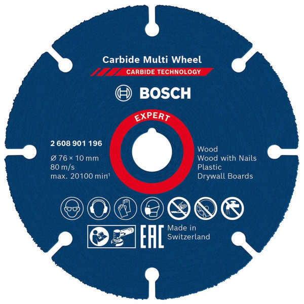 Круг відрізний Bosch Expert Carbide Multi Wheel 76x10 мм (2608901196)