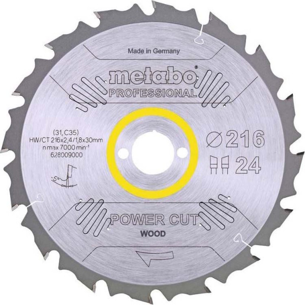 Пиляльний диск HW/CT 216x30, 24 WZ (628009000)