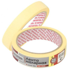 Стрічка малярська 25 мм, 20м, жовта (DM-2520)