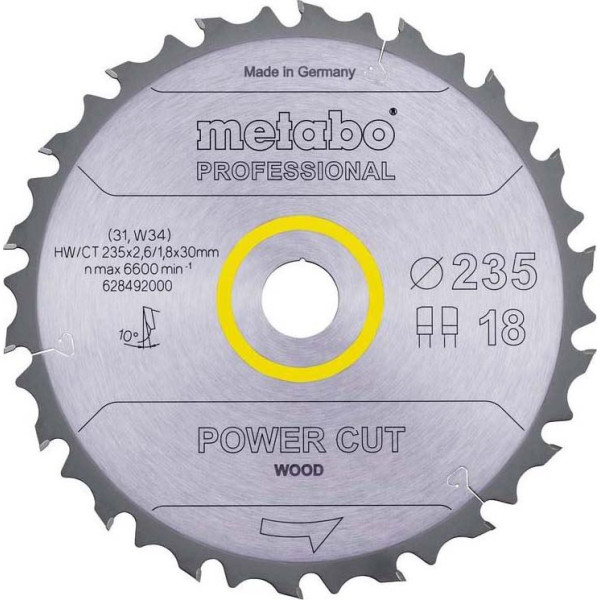 Пилкове полотно «power cut wood — professional», 235x30 Z18 FZ/FA 10° (628492000)