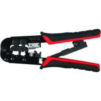 Кліщі для обтискання і зачистки проводів YATO, тип RJ45, RJ11, L=190 мм (YT-22442)