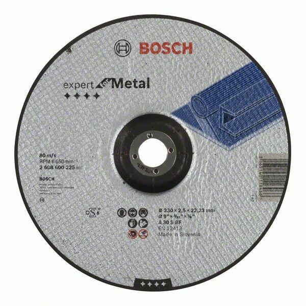 Круг відрізний Bosch Expert for Metal опуклий 230×2,5 мм (2608600225)