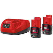Аккумулятор Li-Ion MILWAUKEE, M12 NRG-202 (+ заряд.пристрій, 2 акум.Х2Аг) (4933459209)