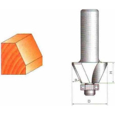 Фреза ГЛОБУС 1024 d12 60°x73 кромочна конусна з нижнім підшипником (1024-d12-60°X73-G)
