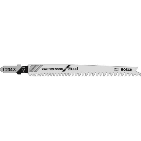 Пилка для лобзика Bosch по дереву T 234 X, 2-3×117 мм, 25 шт (2608633524)