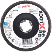 Шліфкруг пелюстковий Bosch X-Lock X571 Best for Metal 125 мм К80 (2608619203)