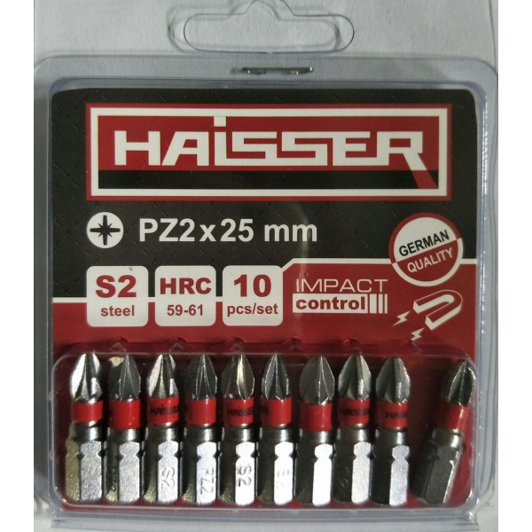 Біта PZ2 х 25 мм Haisser (1шт) (81307)