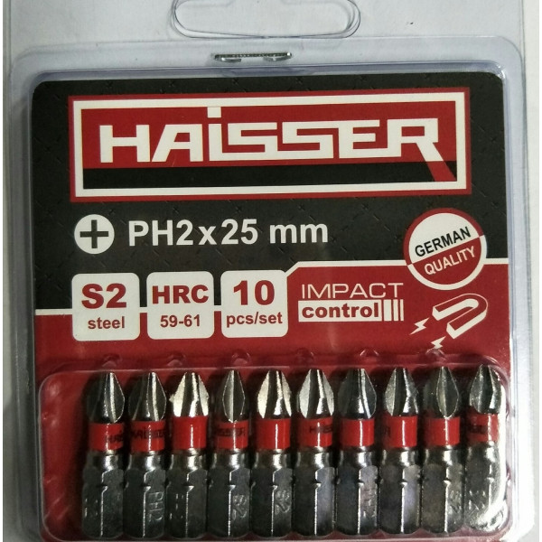 Біта PH1 х 25мм, Haisser (1шт) (81373)
