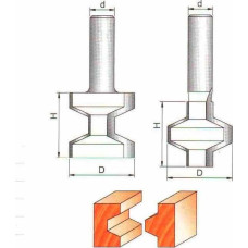 Фреза ГЛОБУС 3511 set d8 пазошипова (3511-set-d8-G)