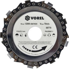 Круг ланцюговий по дереву для болгарки VOREL 115мм (08770)