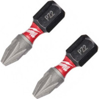 Біта SHOCKWAVE MILWAUKEE, PZ2, 25мм (2шт) (4932430863)