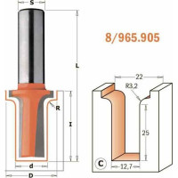 Фреза HM D=22 d=12,7 R=3,2 I=31,7 S=12 Профіль=C / 965.905.11 (965.905.11)