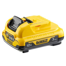 Акумуляторна батарея DeWALT, 12 В, 3 Аг, час зарядки 50 хв, вага 0.2 кг. Літій-іонна (DCB124)