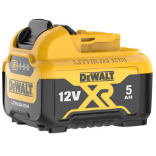 Акумуляторна батарея DeWALT, 12 В, 5 Аг, час зарядки 50 хв, вага 0.42 кг. Літій-іонна (DCB126)