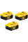 Набір акумуляторів 18В, 5,0Ah 3 шт.XR DCB184, DeWALT/DCB184P3 (DCB184P3)