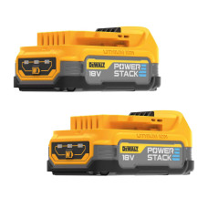 Акумуляторна батарея DeWALT, 18 В XR Li-lon PowerStack 1.7 Аг, 2 шт. в комплекті, вага 0.7 кг. Літій-іонна (DCBP034E2)