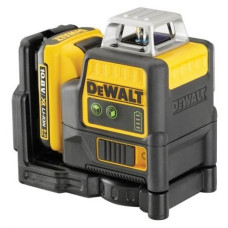 Рівень лазерний лінійний DeWALT, 10.8/12В XR Li-Ion, зелений промінь, вага 0.44 кг, 1 акумулятор 2 Аг, зарядний пристрій, валіза (DCE0811D1G)