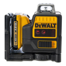 Рівень лазерний лінійний DeWALT, 10.8/12В XR Li-Ion, червоний промінь, вага 0.44 кг, 1 акумулятор 2 Аг, зарядний пристрій, валіза (DCE0811D1R)