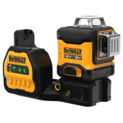 Рівень лазерний лінійний DeWALT, 10.8/12/18 В XR Li-Ion, зелений промінь, вага комплекту 3.8 кг, без акумулятора і зарядного пристрою, лазерна мішень, кронштейн для настінного монтажа, TSTAK (DCE089NG18)
